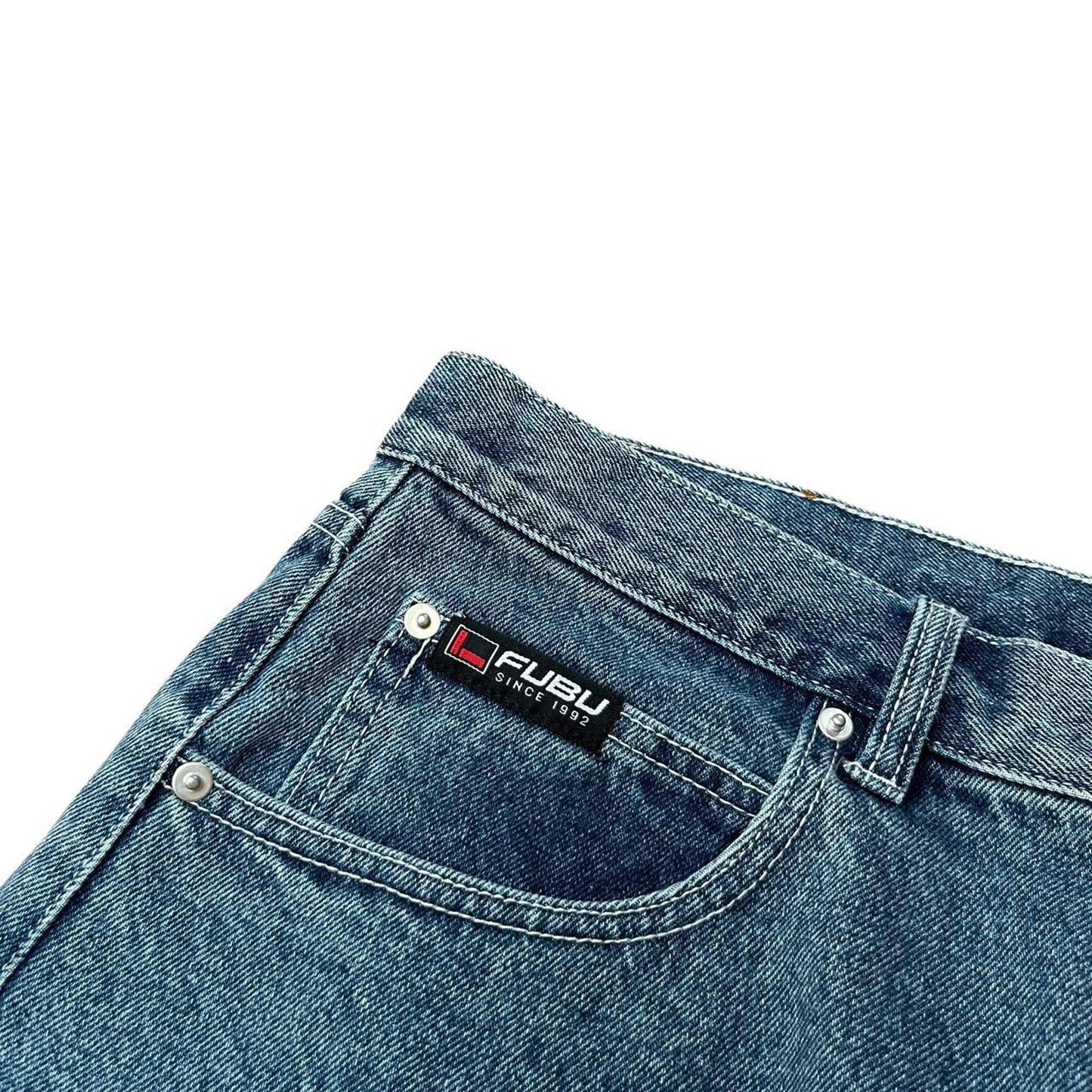 Fubu Baggy Wide-Leg Blue Jeans