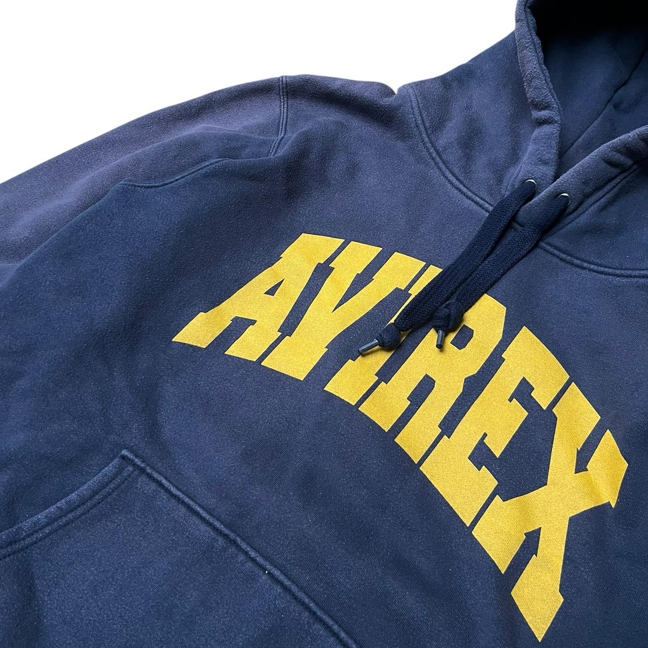 Avirex Spellout Hoodie Blue Yellow