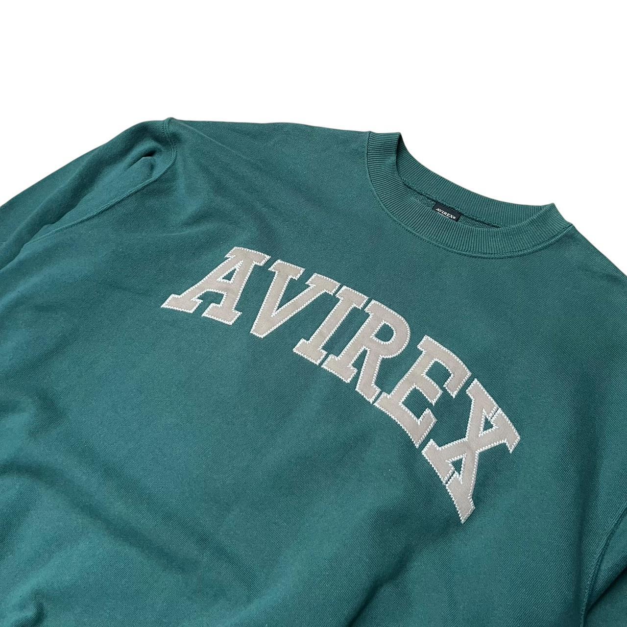 Avirex Spellout Stitch Crewneck Jumper Green
