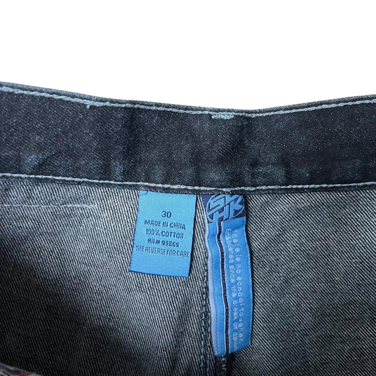 School Of Hard Knocks Embroidered Black Baggy Jorts