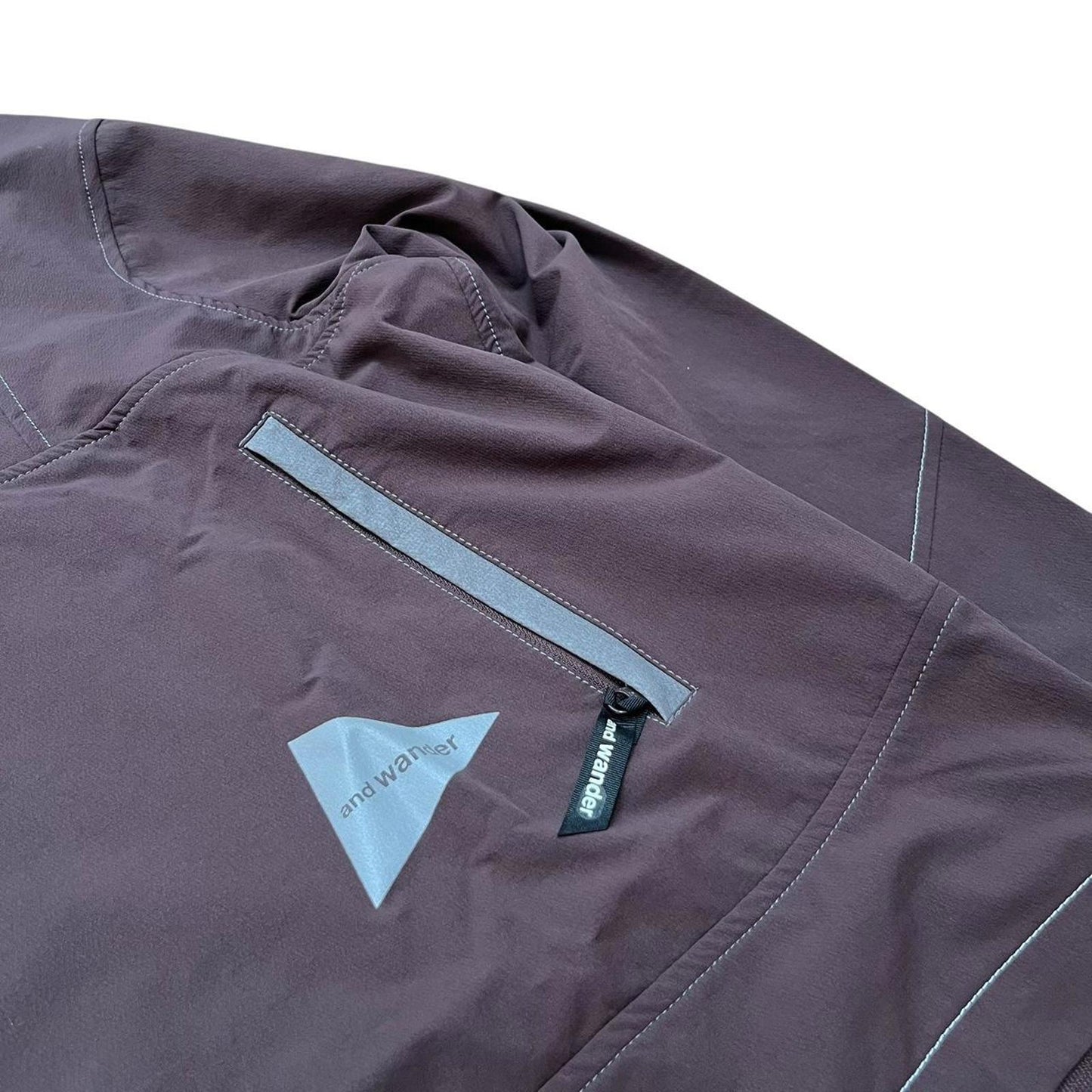 And Wander Pertex Lightweight Activewear Jacket Burgundy
