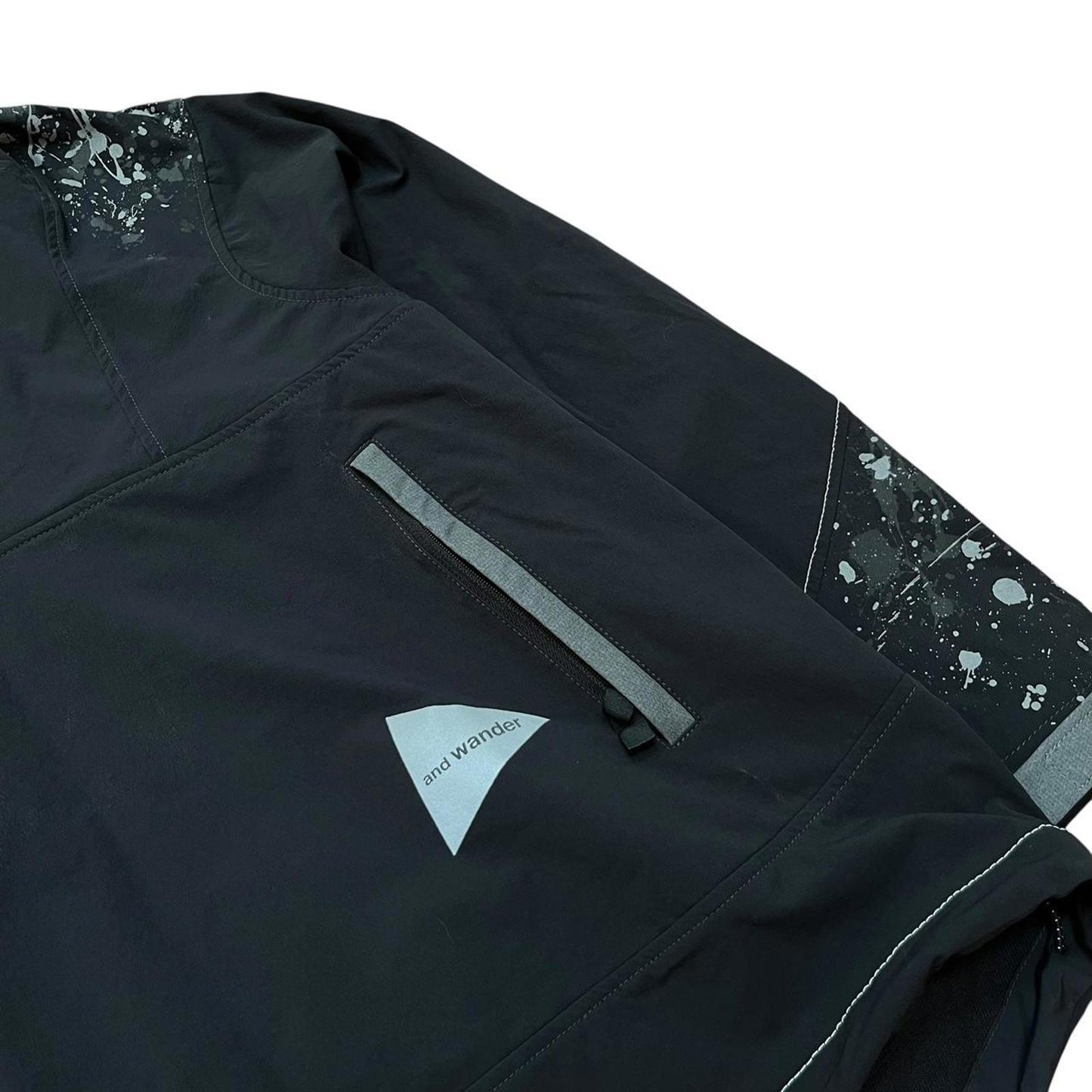 And Wander Pertex Lightweight Paint-splatter Activewear Jacket